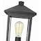 Z-Lite Portland 1 Light Outdoor Pier Mount Light, Black & Clear Beveled 531PHMS-SQPM-BK - alternate 7